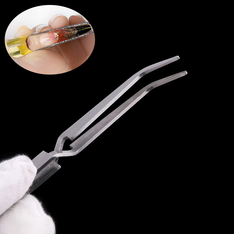 

Wholesale- 1pcs Nail Professional Tools Multi-Function Clip Stainless Steel Tweezers Acrylic Paillette Nipper Picking UV Gel Shaping Pinch