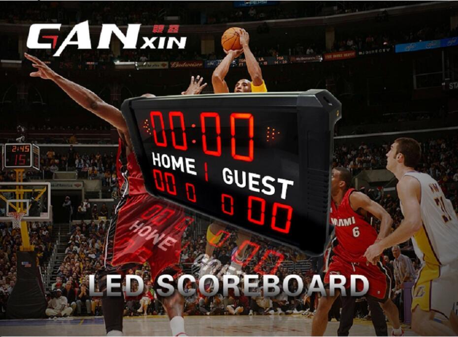 [Ganxin]Wholesale Outdoor 7 Segment Led Basketball Scoreboard Multifunction Led Display for Game with RF Control-image-406702795