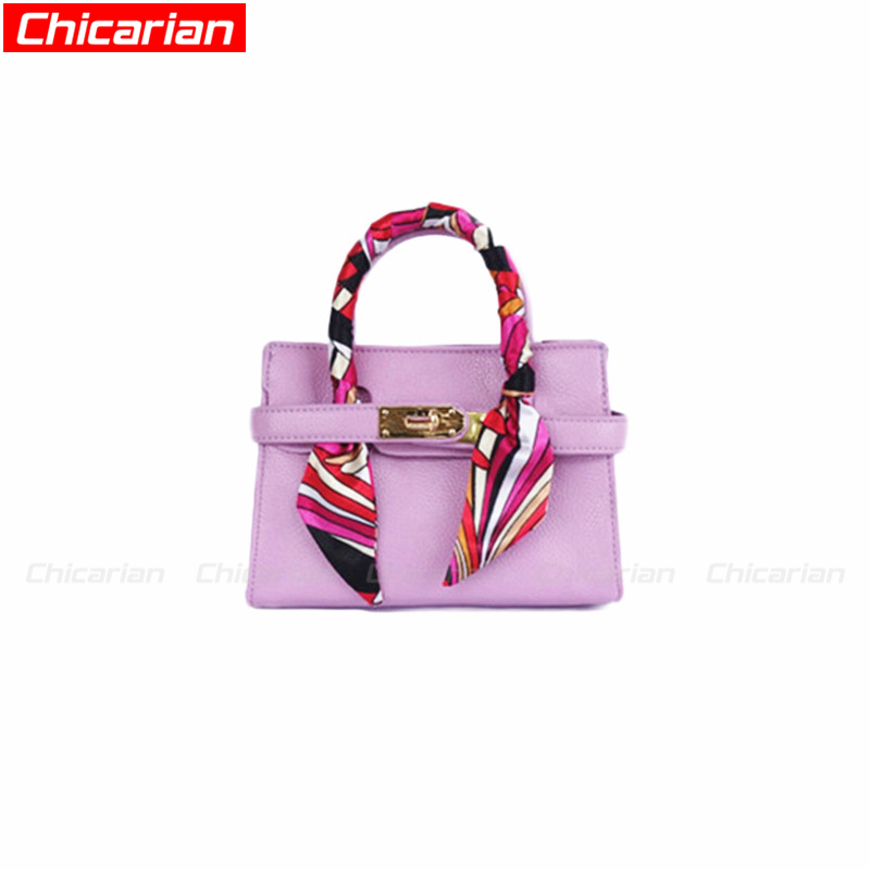 

Chicarian Designer Kids Purses Fashion Child Girl Handbag With Scarf Girls Brands Mini Handbags Stylish Baby Tote Bag Kid Shoulder Bag CA005, Pink