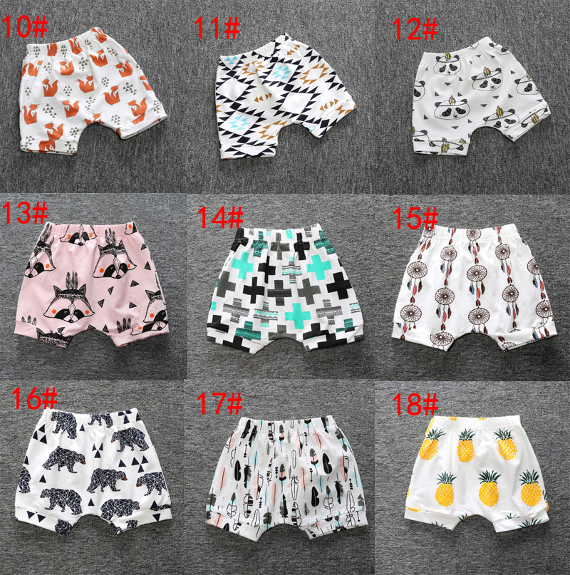 

30 Colors Newest INS Kids PP pants baby toddlers boy's girl's ins Geometric Animal Print pants shorts Leggings children clothes DHL, As photo