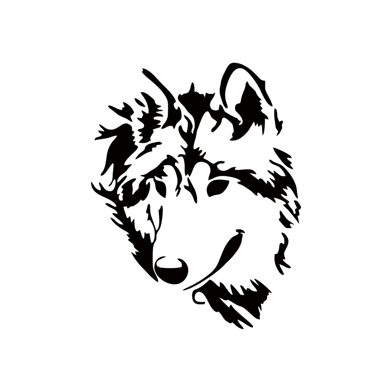 

Hot Sale Cool Graphics Car Stying Vinyl Decal Werewolf Wolf Head Sticker Car Truck Window Jdm, Color