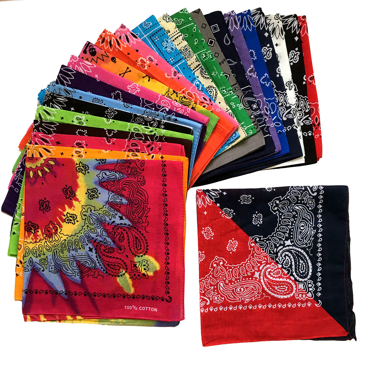 

Cotton double amoeba cashew spend double worm headbands outdoor sports hip-hop dance "printed scarf Bandanas B0480-4