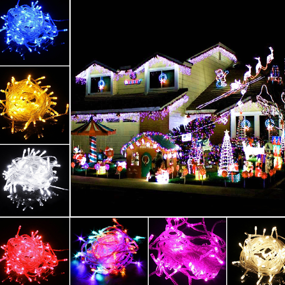 

Promotion LED Strips 10M string Decoration Light 110V 220V For Party Wedding led twinkle lighting Christmas decoration lights string