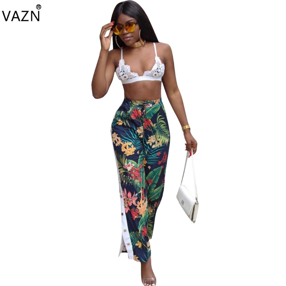 

VAZN Special Design 2017 Popular Casual Pants Full Length Print Pants Novelty Sexy Summer Pants Q005 q1118, Multi