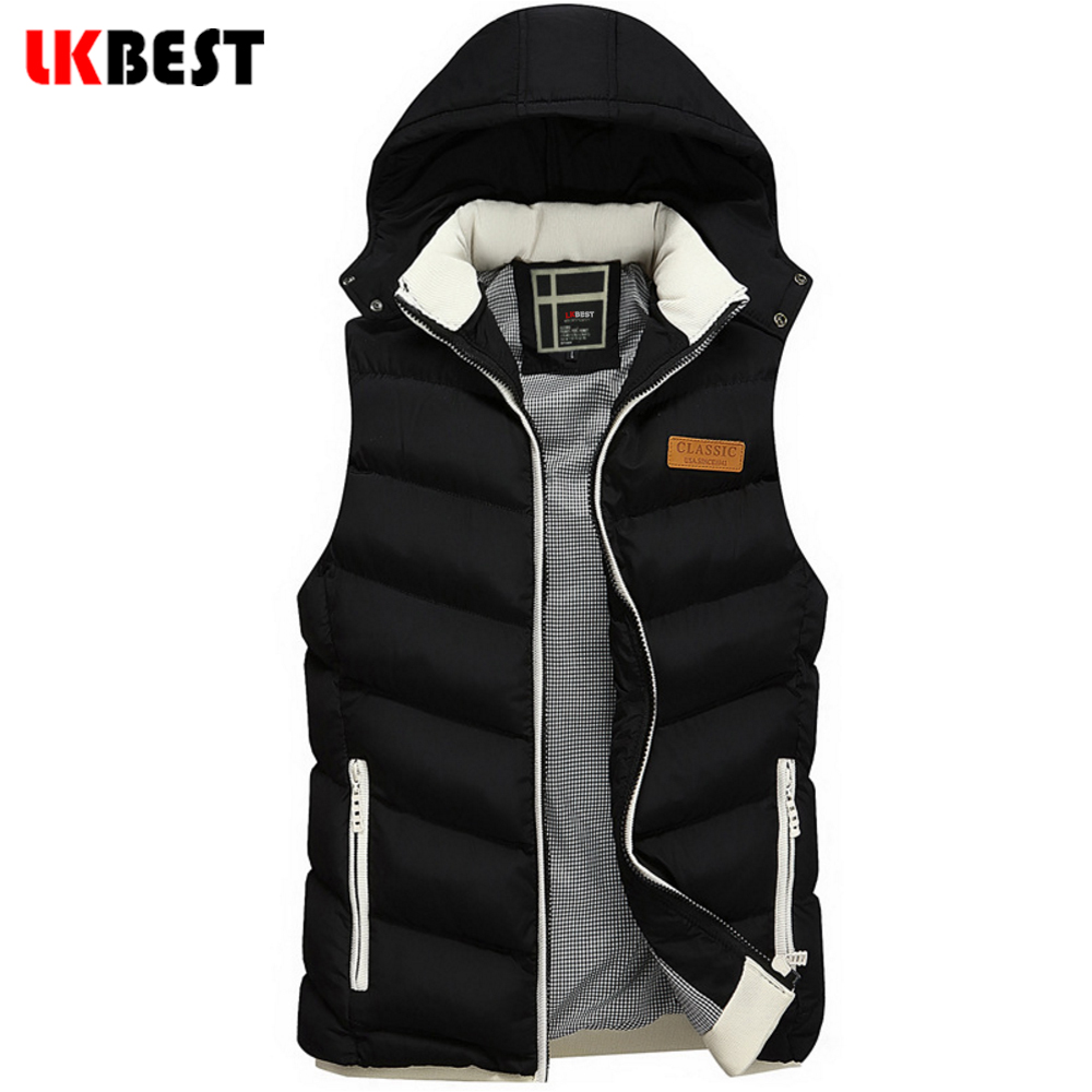 Wholesale- LKBEST men's Waistcoat 2017 Brand New Men vest Fashion Outerwear Leisure Casual Men Winter Coat Warm Sleeveless Jacket (MJ03L)