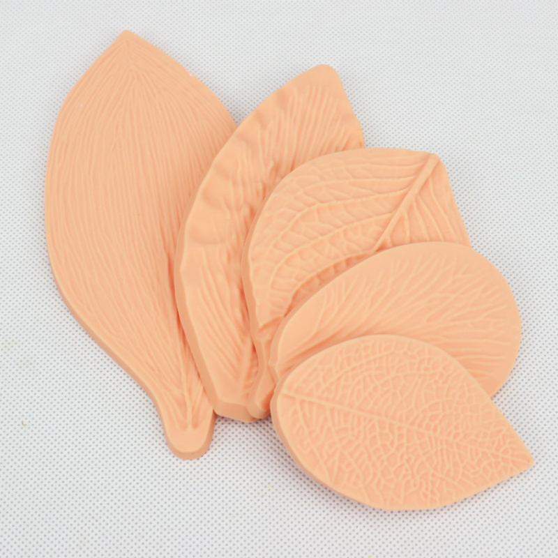 

Silicone cake mold bakeware fondant lace leaf mold sugar Arts molds fondant cake decorating tools 5pcs/lot