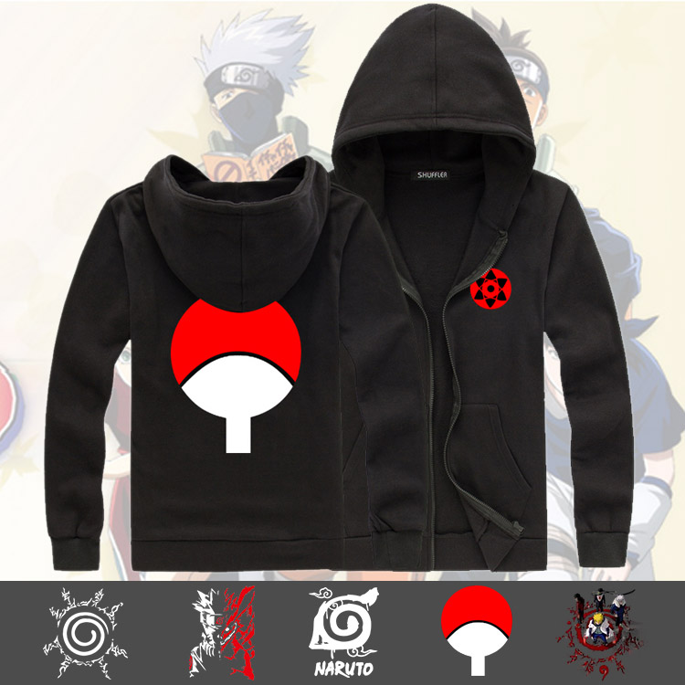 

naruto hoodie Anime Naruto Sasuke Uchiha Thicken Jacket Hooded Sweatshirt Hoodie Naruto Cosplay Costume