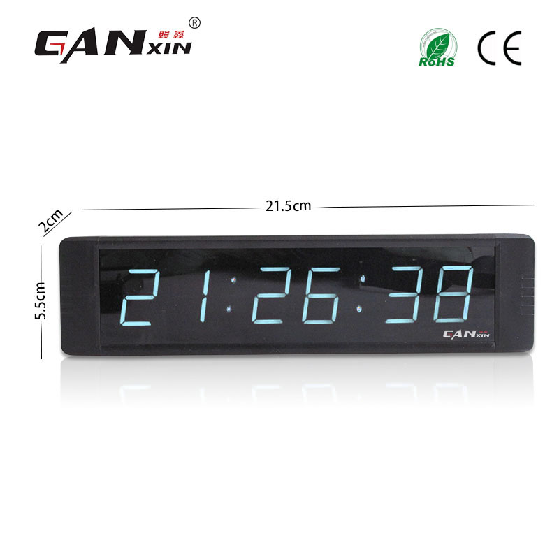 [Ganxin]Multi-function 1 Inch 6 Digits LED White Display Wall Clock Countdown Wall clock Alarm Clock Function-image-406218616