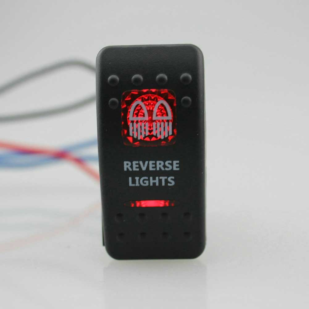 

Guaranteed 100% IZTOSS Reverse Light 12V SPST Rocker Switch Car Van Dash Boat Marine LED ON-OFF illuminated Free Shipping