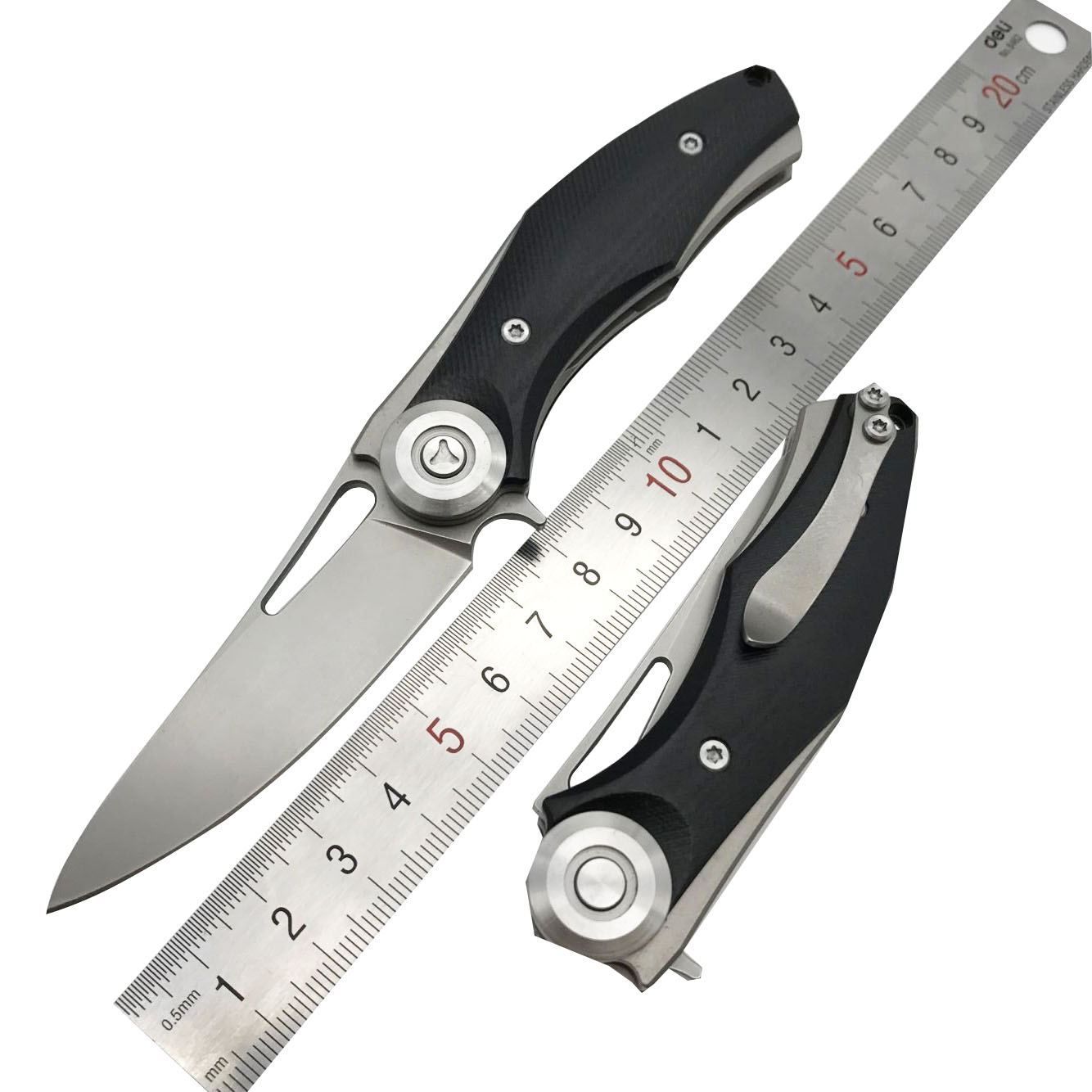 

bearhead ball bearing flipper shirogorov small dark knight D2 titanium outdoor camping hiking EDC hand tool portable folding pocket knives