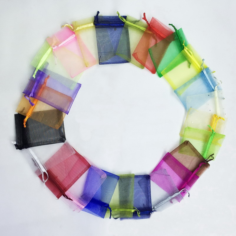

7x9cm Colorful Organza Bag Gauze Candy Favor Holders Packaging Gift Pouch Bags For Wedding favors,beads,jewelry, Gray