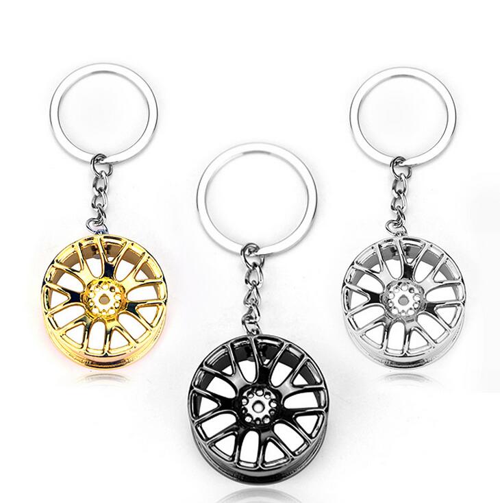 

Brand new Car wheel key holder metal car hub gift novelty creative KR063 Keychains mix order 20 pieces a lot