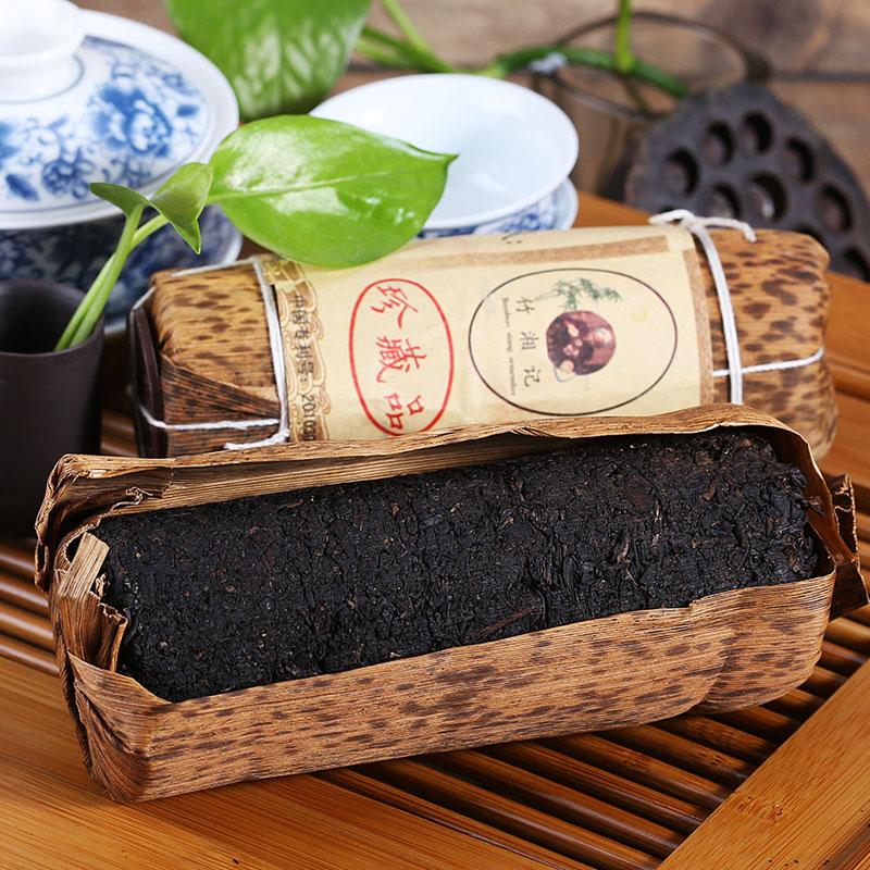 

200g Chinese Organic Black Tea Anhua Compressed Dark Tea New Cooked Tea Healthy Green Food Preferred