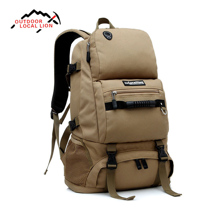 LOCAL LION 40L Shoulder Bag Backpack Waterproof Bag With Shoes Compartment For Traveler Hiking Mountaineering 065