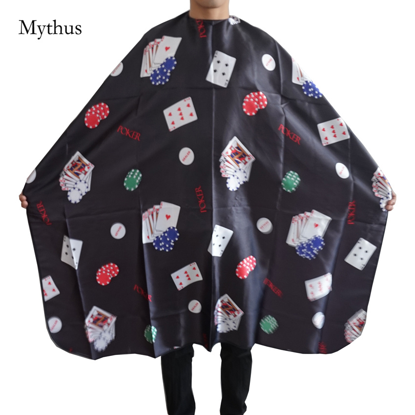 

Poker Patterm Professional Salon Styling Hair Cape,Barber Cutting Perming Coloring Hair Tools Anti-Chemical Hairdressing Cape