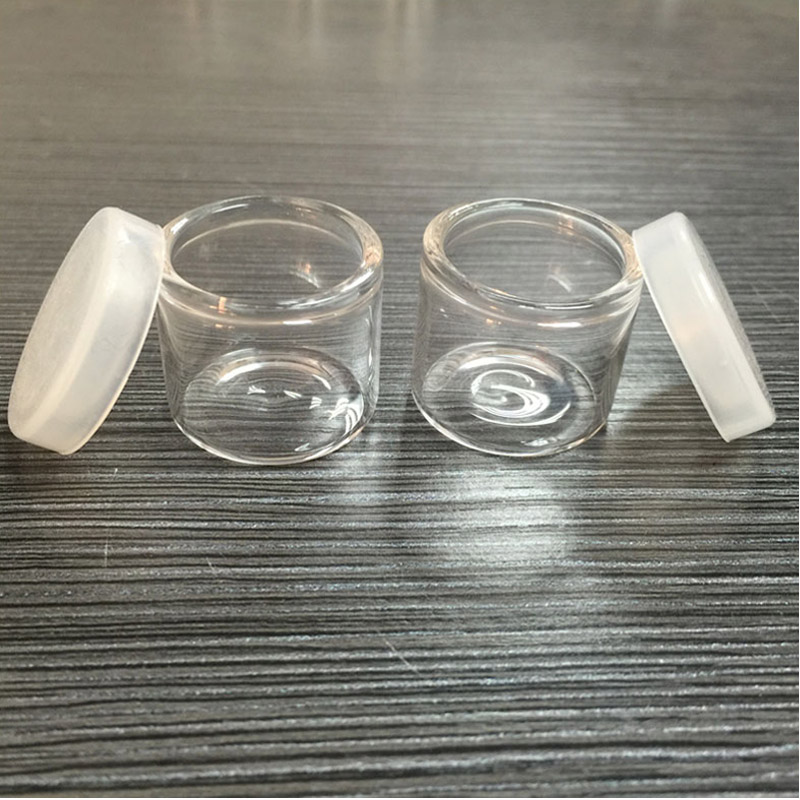 

Custom Logo Food Grade Non Stick 6ml Glass Jar No Neck Glass Bottle Wax Thick Oil Concentrate Container