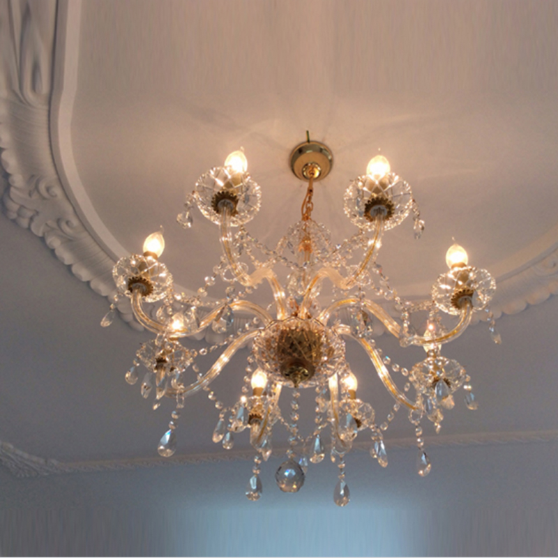 chain lighting led kitchen dining room crystal chandelier fixtures gold k9 crystal chandeliers living pendant light-image-400765807
