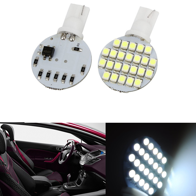 50PCS Wedge T10 24 SMD LED 194 921 W5W 1210 147 168 192 RV Light Lamp Bulbs White wholesale price 12V DC-image-399887216