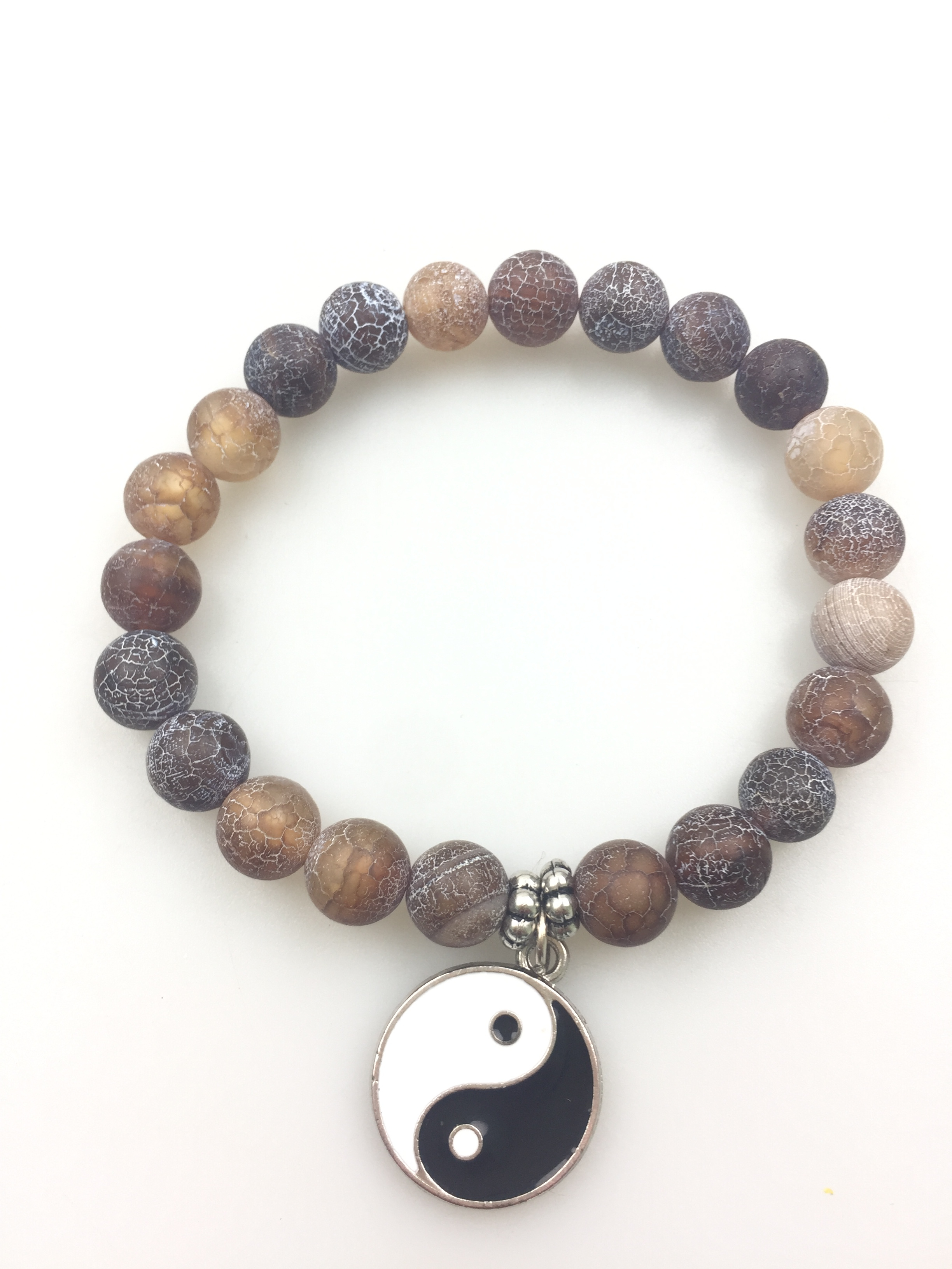 mxr0296 Bracelets fantaisie Pendentif en agate Weathering perles en agate 8MM Weathering agate bracelet perles bracelet mala bracelet yoga bracel