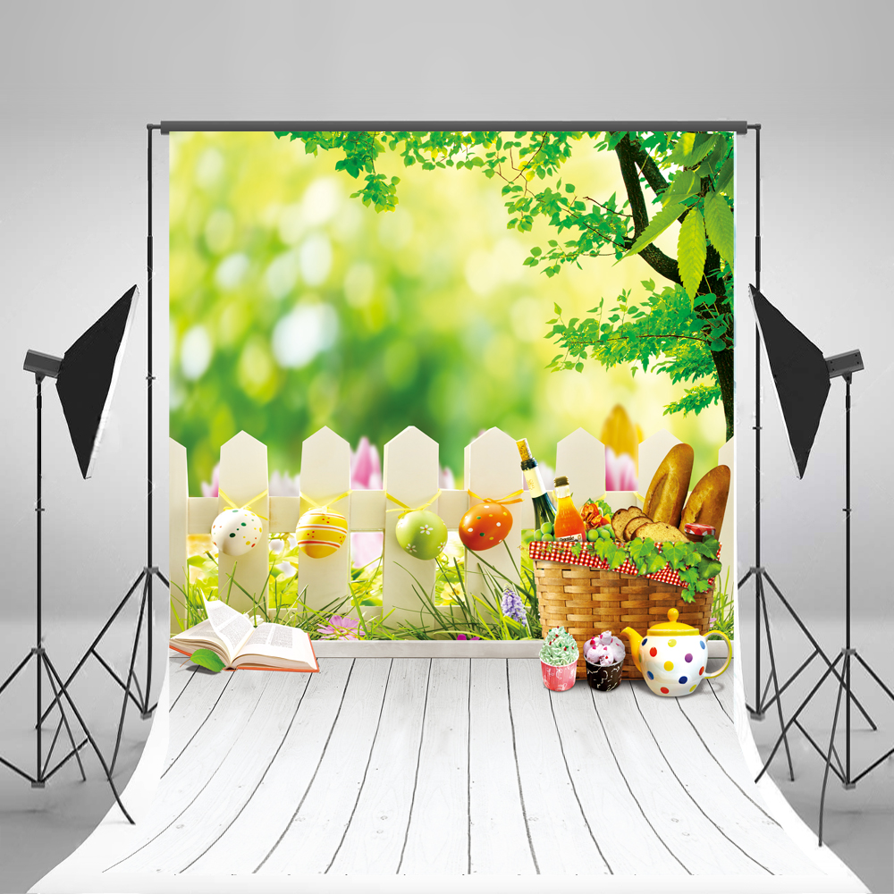 Herbe color/ée Motif Floral pour b/éb/é et Enfants 7x5 ft Lapin Allenjoy Toile de Fond Rustique en Bois pour Photographie de Printemps Motif Lapin