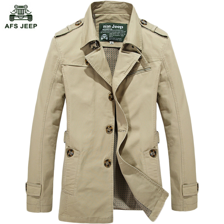 

Wholesale- Free shipping Men Jacket Coat Fashion Trench Coat Jaqueta Masculina Veste Homme Brand Casual Fit Overcoat Jacket Outerwear 69hfx, Black