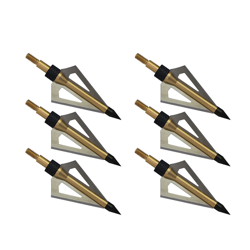 

12pcs 3 Fixed Blade Steel and Aluminum Archery Arrowheads 100 Grain Arrowhead Hunting Arrow Tips for Archery Bows276R