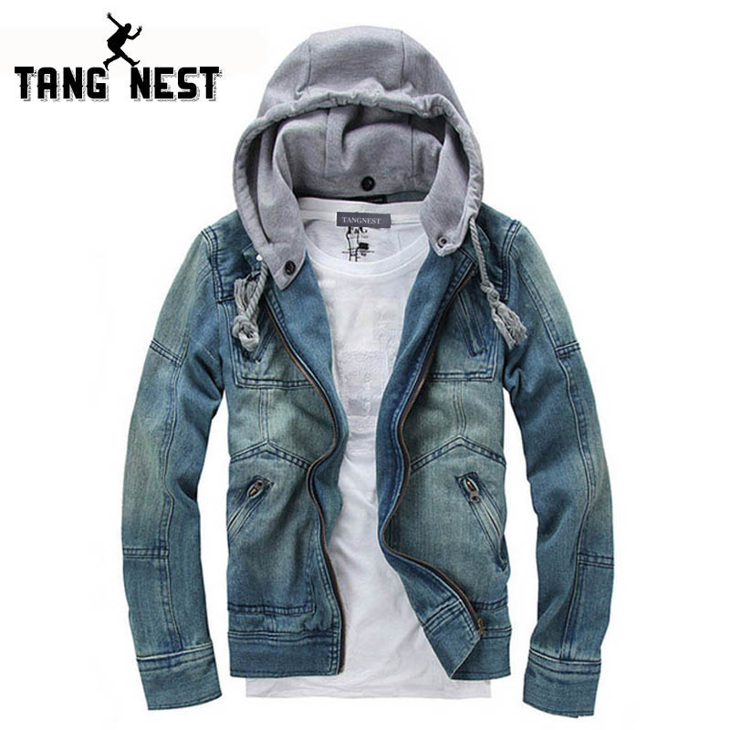 Vente en gros - 2017 Nouvelle vente chaude Casual Fashion Veste en jean pour hommes de haute qualité Confortable Veste de cowboy pour homme, Plus