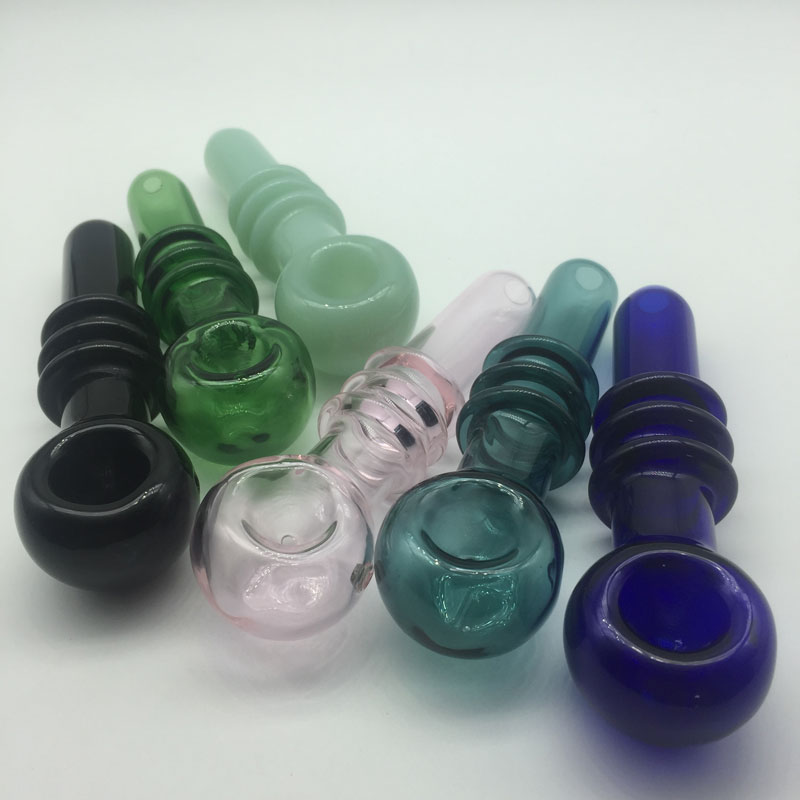 

Thick Pyrex Glass Hand Pipe 6 colors optional Glass Spoon Pipes Tobacco Pipes Dry Herb Oil Burner Pipes