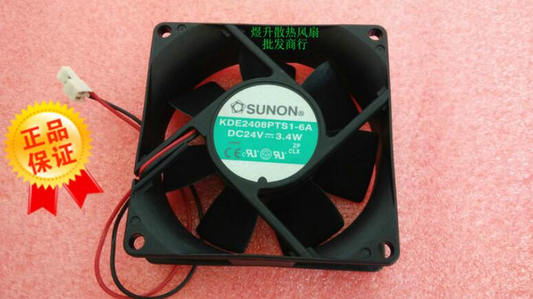 

SUNON 8025 DC24V 3.4W KDE2408PTS1-6A 2 wire inverter 8CM cooling fan