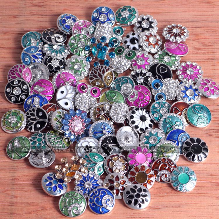 

New Fashion Crystal Diamond Snaps NOOSA Jewelry Accessories 18mm interchangeable jewelry Inlaid For DIY Button Components