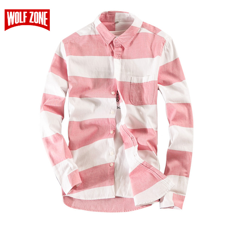 

Wholesale- Promotion Shirt Mens Shirts Casual Slim Fitlong Sleeve Dress Spring Brand Clothing Camisa Masculina Chemise Homme Full Cotton, Blue