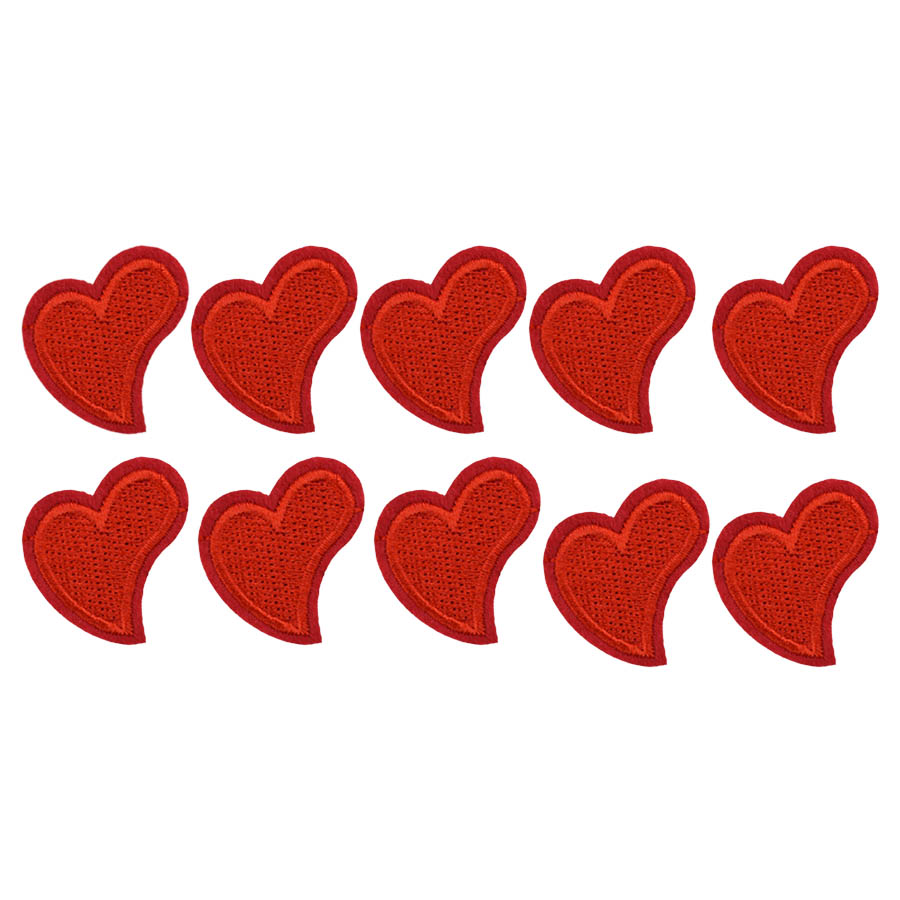 

10PCS heart embroidery patches for clothing iron fashion patch for cloth applique sewing accessories stickers badge on clothes iron on patch