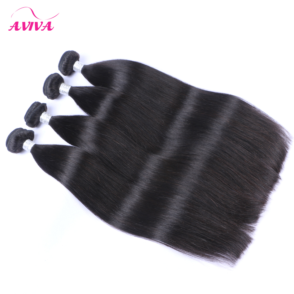

Brazilian Virgin Hair Straight 4 Pcs/Lot Unprocessed Brazilian Human Hair Weave Bundles Natural Color Brazilian Remy Hair Extensions Dyeable