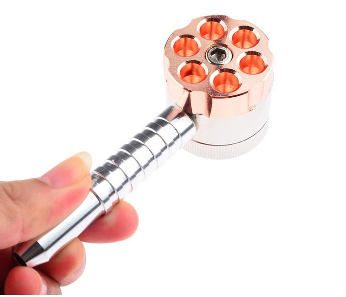 

Bullet pipe smoke grinder handle metal smoke collector grinder