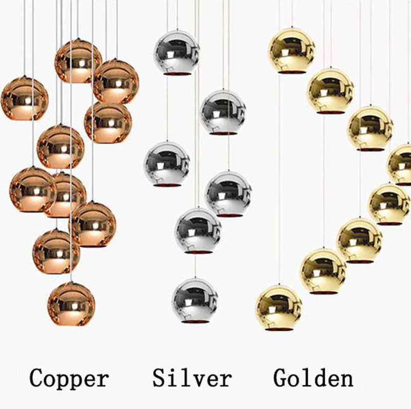 

New Modern Art Glass Ball Lighting for cafe store club fashion Chandelier bar Light Plated glass ball pendant light indoor lighting