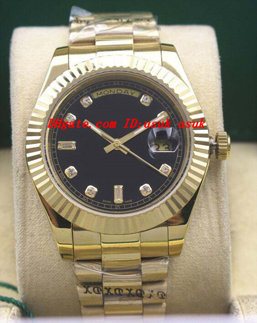 

Luxury Watches Mens Gold Black Dial 118348 WATCH CHEST 41mm Automatic Fashion Brand Men's Watch Wristwatch