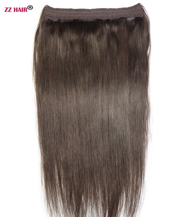 

16"-28" One Piece Set 100g 100% Brazilian Remy Flip Human Hair Extensions Fish Line No Clips Natural Straight