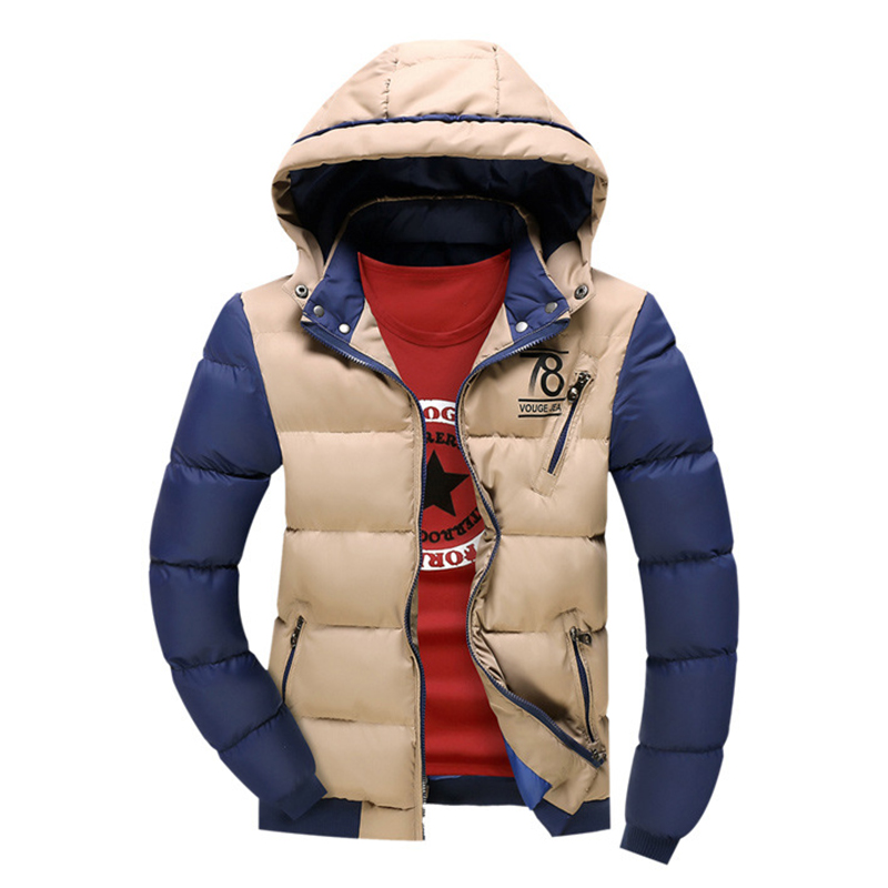 Wholesale New Men Jacket Unique Windbreak Autumn Winter Worm Mens Jackets And Coats Patchwork Casual Male Clothing