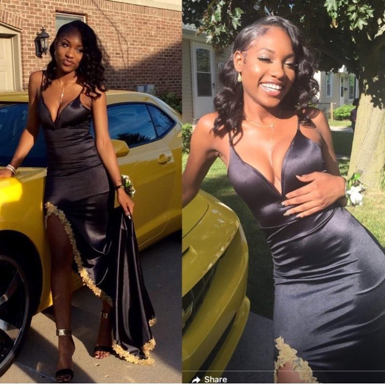 

Spaghetti Straps V Neck Sexy Long Prom Dress Gowns Straight Gold Lace Appliques Black Evening Gowns for Girls Leg Slit Party Dress, Champagne
