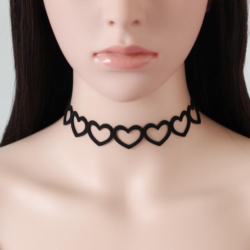 Vintage Velvet Choker Necklace Statement Necklaces Retro Gothic Punk Grunge Black Velvet Tattoo Necklace Stretch Vollar Necklace 0430WH