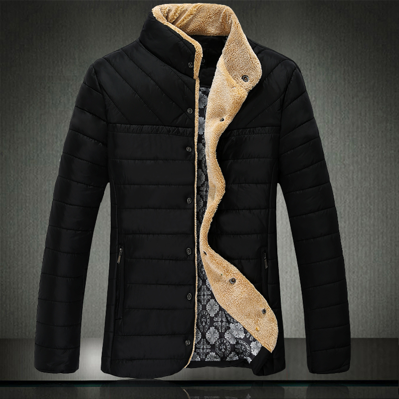 

casual jacket autumn and winter fashion explosion models cotton men's Korean Slim coat, Black