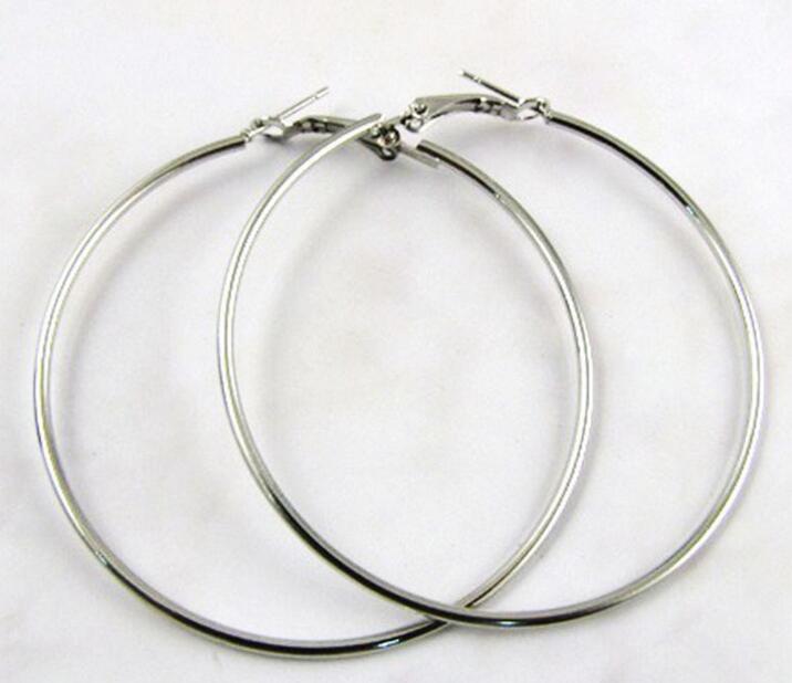 

Large Hoop Earrings for Women Silver Gold Color 30mm 40mm 50mm 60mm 70mm 80mm 90mm 100mm Ball Wives Earrings New Hot, Golden;silver