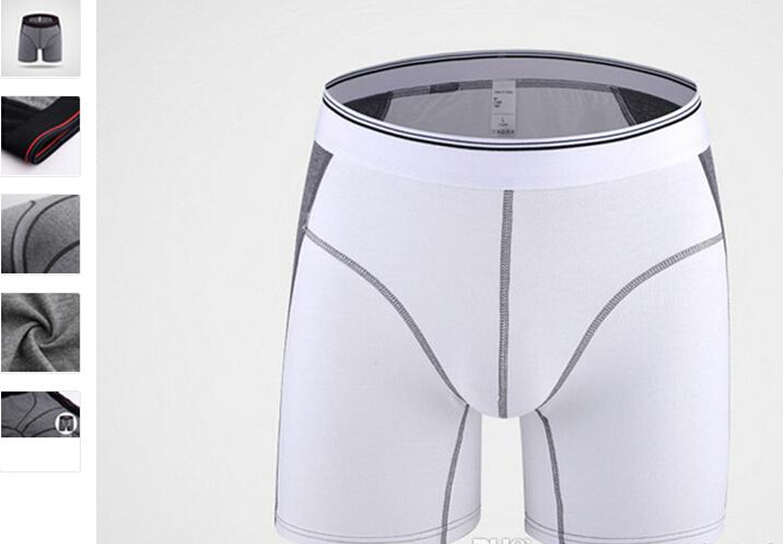 

Wholesale NEW Men underwear boxers brand s underpants s boxers male cotton long leg shapewear for men, White