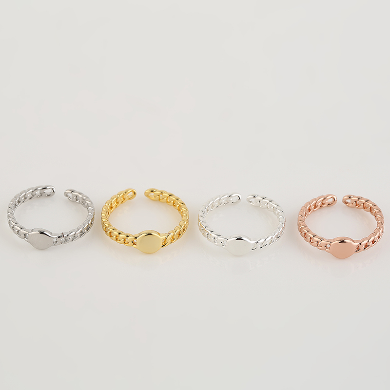 

Factory Price New Cute Watch Shaped Rings Wired Band Silver Gold Rose Gold Plated Simple Fashion Ring For Women Girl Can Mix Color EFR019