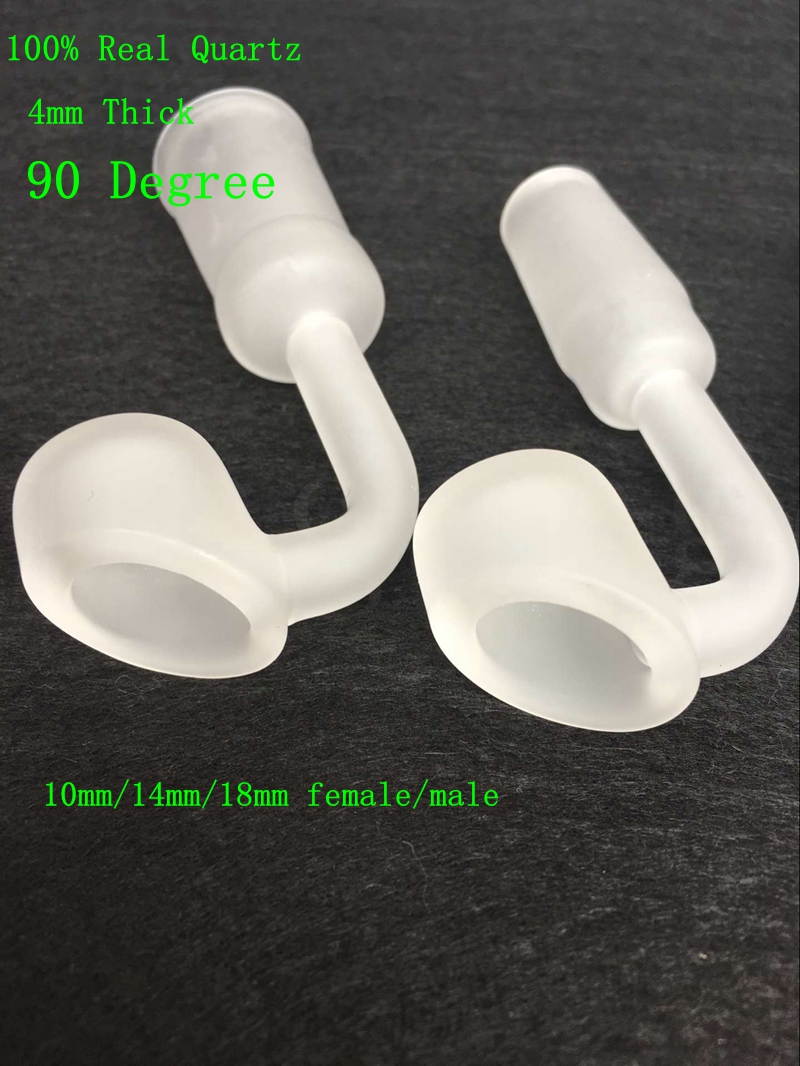 

Real Quartz Quartz Thick Nails 4mm Banger 14mm Nail 90 Degree 100% 10mm Frosted Male 18mm Female With All Quartz Nthnq