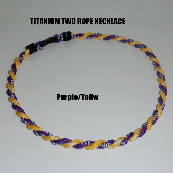 

2022 2 Rope Titanium Ionic Tornado Necklace Baseball Sports Twist 1000 color