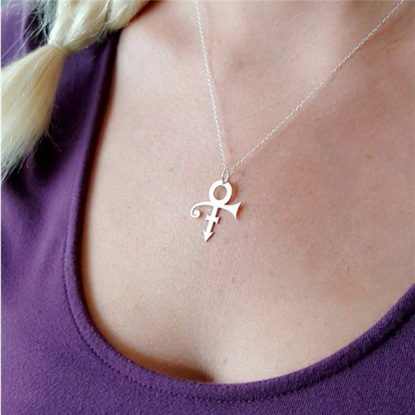 New Classic Prince Symbol Necklace Gold and silver plated Prince Artist Necklace For the best gift for the Girls