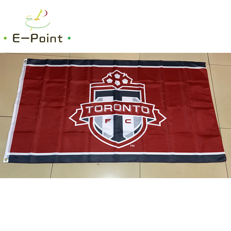 Toronto FC Type C 3 * 5ft (90cm * 150cm) Drapeau polyester MLS Bannière décoration drapeau de jardin