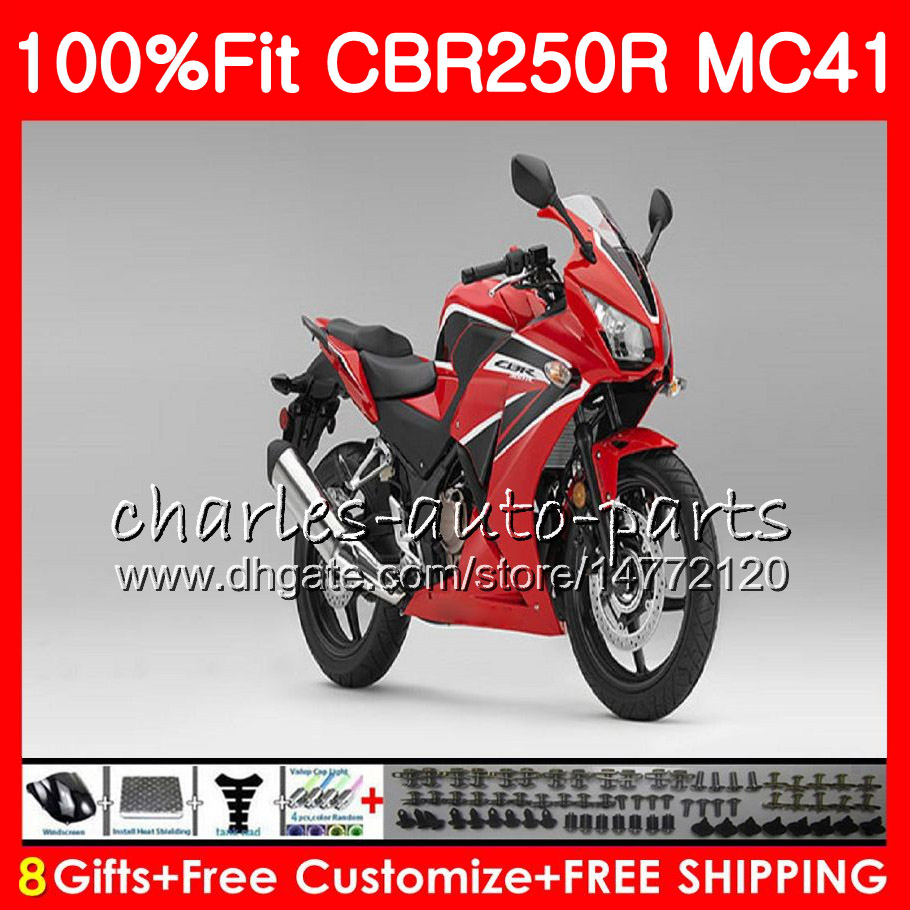 

Injection For HONDA red black CBR250 R CBR 250R 300R 11 12 13 14 15 94NO33 CBR300R CBR250R MC41 CBR 250 R 2011 2012 2013 2014 2015 Fairing, No. 1