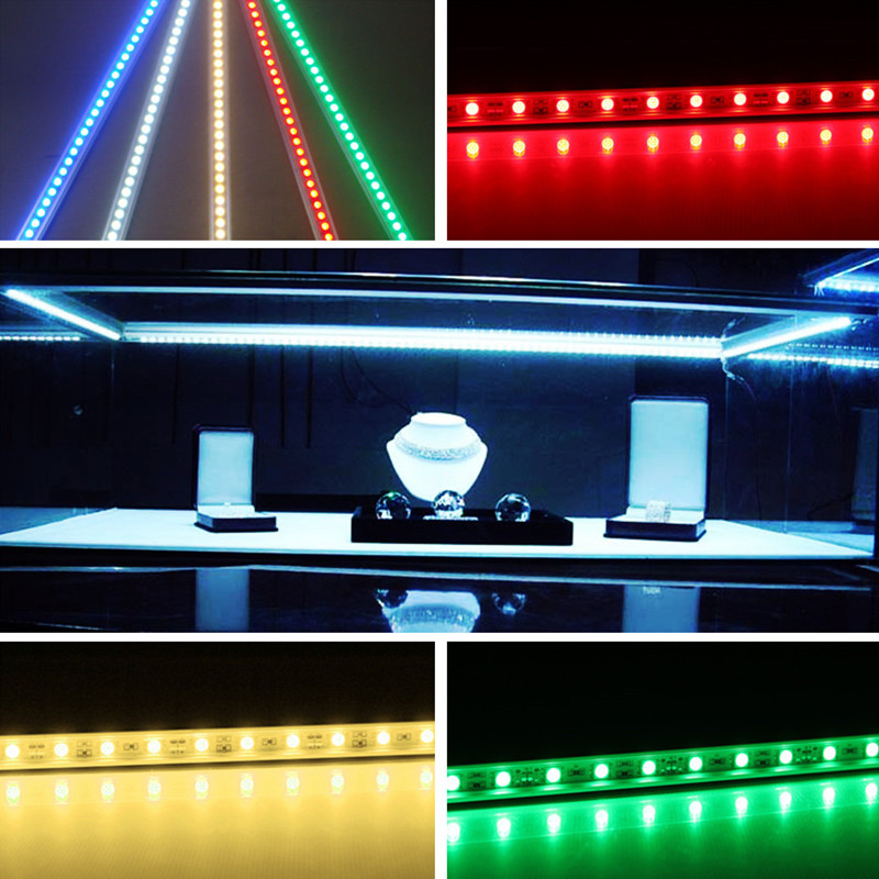 

6XHard LED Strip Underwater Light Waterproof IP68 5630SMD Cool Warm White Rigid Bar 36LEDs 0.5 Meter Lighting Strips With 7 Color for Choice